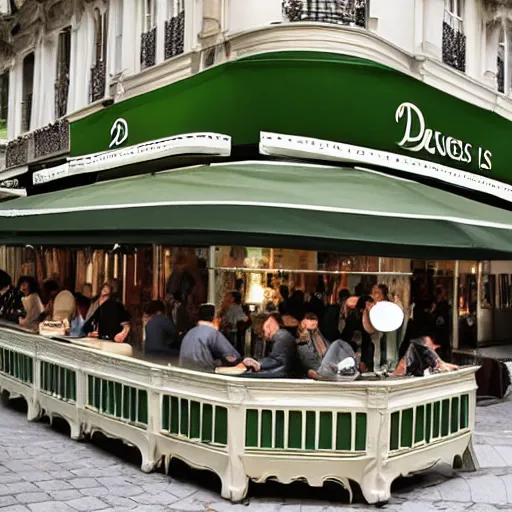 Prompt: the deux magots