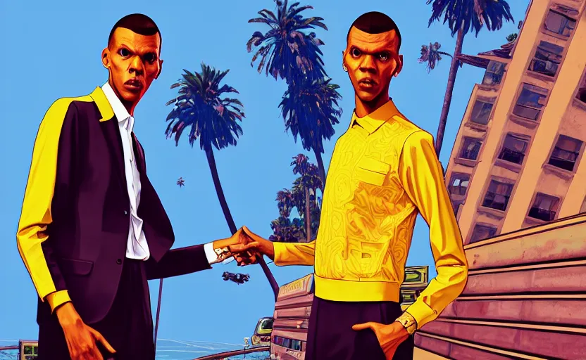 Image similar to Stromae in GTA V loading screen by Stephen Bliss