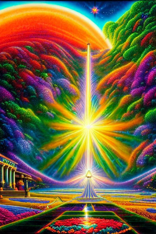 Prompt: a photorealistic detailed cinematic image of a beautiful vibrant iridescent victoria justice, spiritual science, divinity, utopian, soul journey, ground view, by david a. hardy, kinkade, lisa frank, wpa, public works mural, socialist