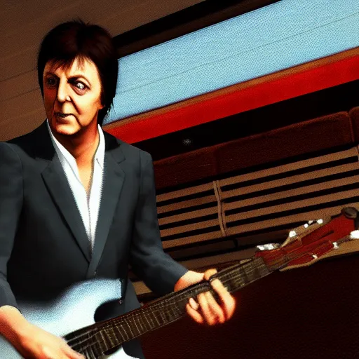 Prompt: paul mccartney in yakuza 0, in game screenshot