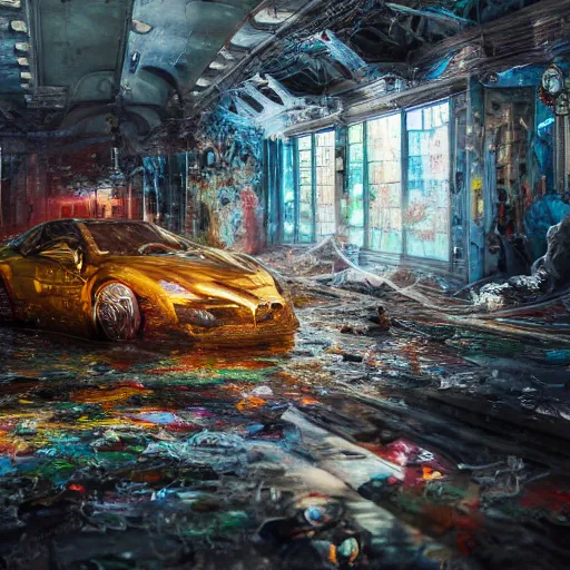 Prompt: full body pose, hyperrealistic mixed media painting of beautiful chaos, dim volumetric lighting, 8 k, octane beautifully detailed render, extremely hyper detailed, intricate, epic composition, cinematic lighting, masterpiece, trending on artstation, very very detailed, masterpiece, stunning, hdr, smooth, sharp focus, high resolution, award, winning photo, dslr, 5 0 mm