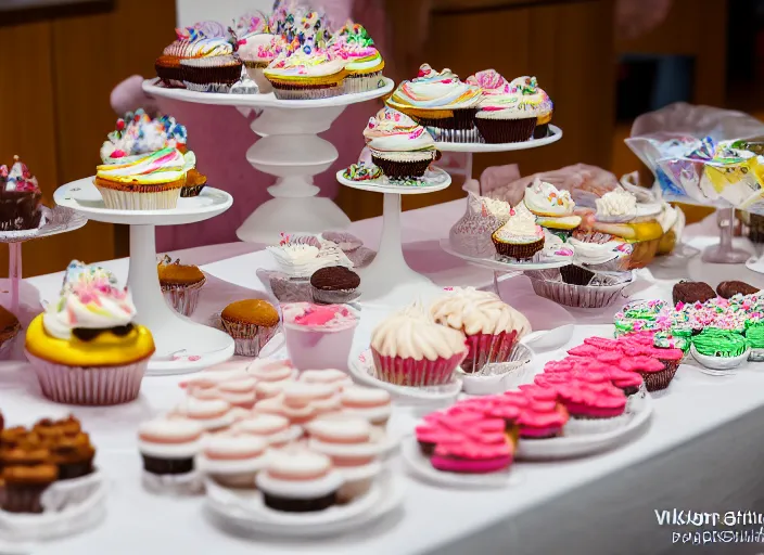 Image similar to a table with a white map full of sweets and cupcakes. highly detailed 8 k. intricate. nikon d 8 5 0 3 0 0 mm. award winning photography.