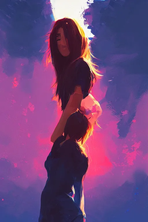 Image similar to portrait of the freedom dive girl, by alena aenami, by ross tran, digital art painting