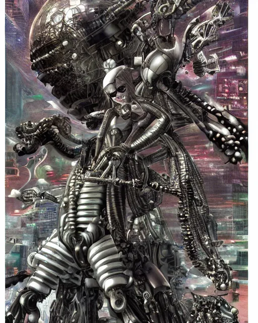 Image similar to matrix by masamune shirow, biomechanical, 4 k, hyper detailed