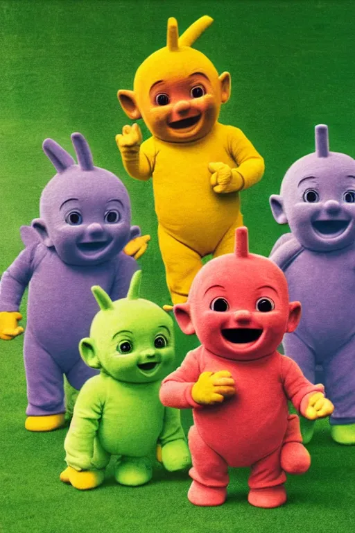 Image similar to teletubbies eating children