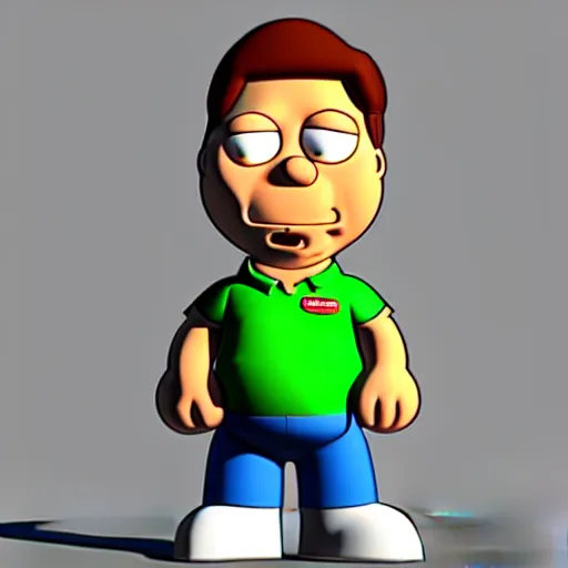 Prompt: Louis Griffin from family guy, octane 3D