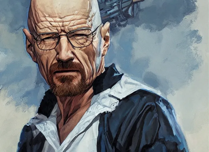 Image similar to a highly detailed beautiful portrait of walter white as wolverine, by gregory manchess, james gurney, james jean