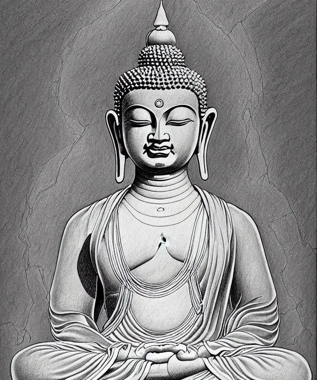 Buddha head sketch | Buddha art drawing, Buddha art painting, Buddha art