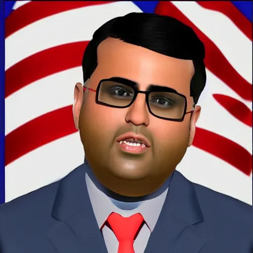 Image similar to nav running for president of the united states of america, realistic, extremely detailed, photorealistic, real,