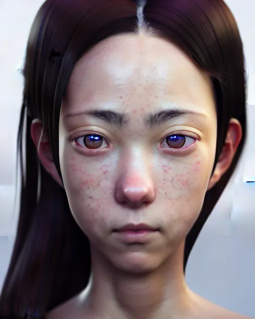 Image similar to beautiful! close up face portrait of the popular girl, by katsuhiro otomo, yoshitaka amano, nico tanigawa, artgerm, greg rutkowski makoto shinkai takashi takeuchi studio ghibli, akihiko yoshida rendered with intense 3 d effect, hyperrealistic unreal engine 5 render, uhd 8 k