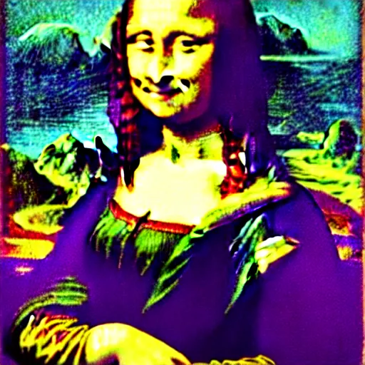 Prompt: the mona lisa painted by van gogh