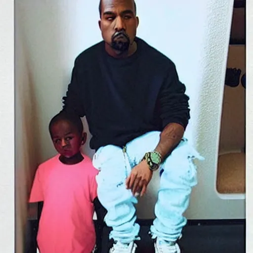 Image similar to “ kanye west as a tiny little man that is so small and cute ”