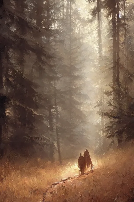 Image similar to spiritual twin flame lone wolf art, forest hue, highly detailed, oil painting, by craig mullins