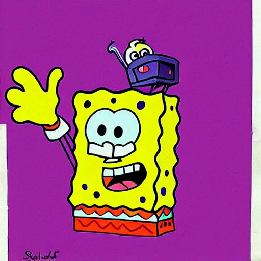 Prompt: spongebob painted by salvador dali