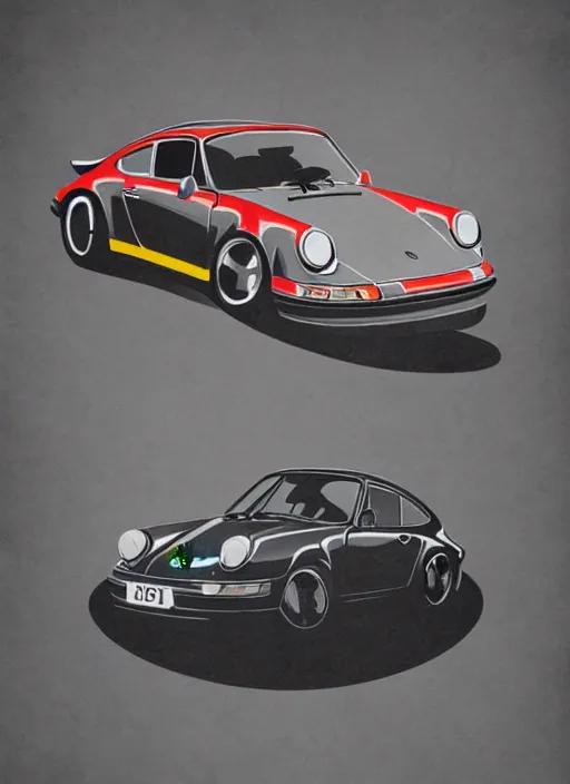 Image similar to abstract advertising illustration for the porsche 9 1 1