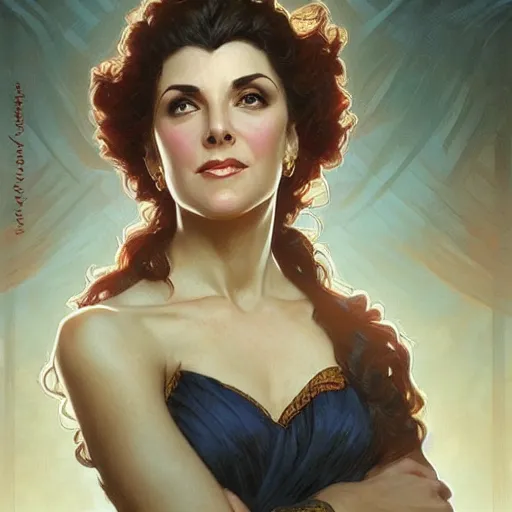 Prompt: counselor deanna troi, intricate, elegant, highly detailed, digital painting, artstation, concept art, smooth, sharp focus, illustration, art by artgerm and greg rutkowski and alphonse mucha and william - adolphe bouguereau