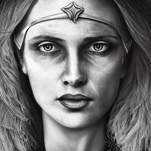 Image similar to a highly detailed portrait of a female super hero