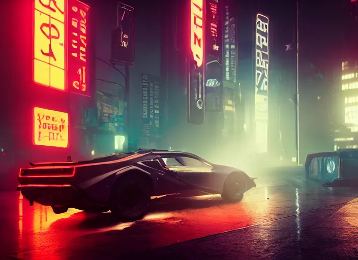 Prompt: a scene from blade runner 2 0 4 9, neon lights, highly detailed, perfect lighting, perfect composition, 4 k, artstation, cinematic, 3 d render, octane render, unreal engine 5, lumen, 8 k, beeple, ray tracing, hdr