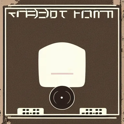 Image similar to album cover of a electronic group, robot, album cover art, album cover