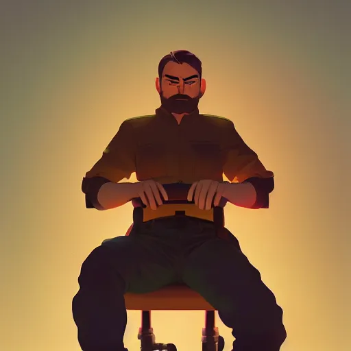 Prompt: Ernest Hemingway as Jake Barnes, ambient lighting, 4k, anime key visual, lois van baarle, ilya kuvshinov, rossdraws, artstation