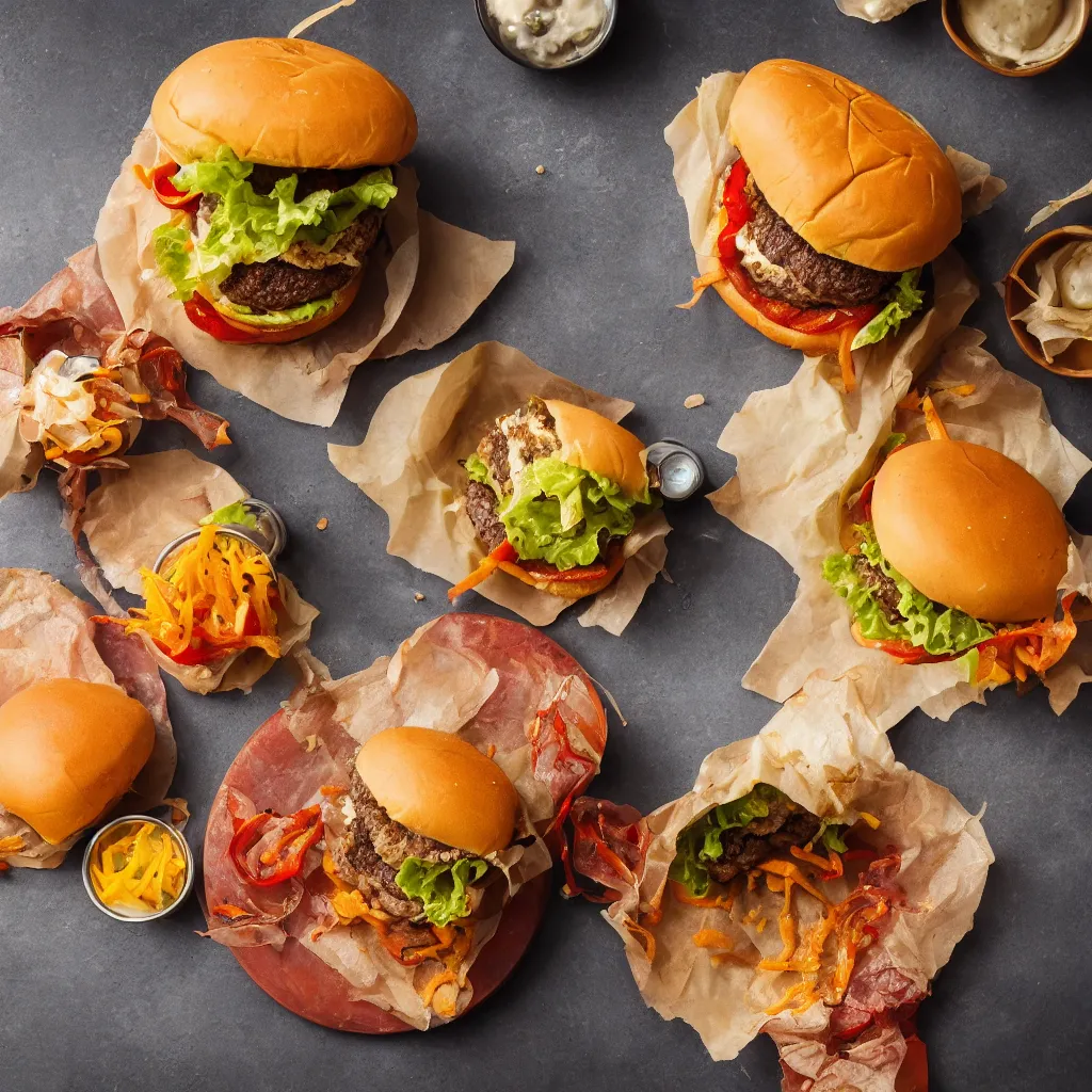 Prompt: photo of a tasty cheeseburger, food photography