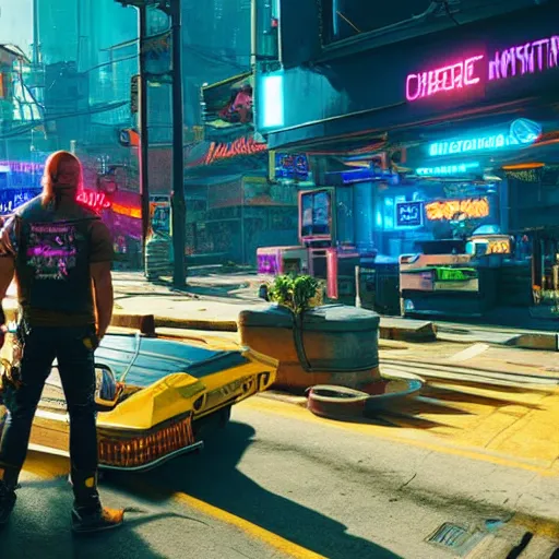 Prompt: cheech wizard in cyberpunk 2 0 7 7 8 k hyperdetailed photorealism hdr unreal engine 5 extremely high level of detail