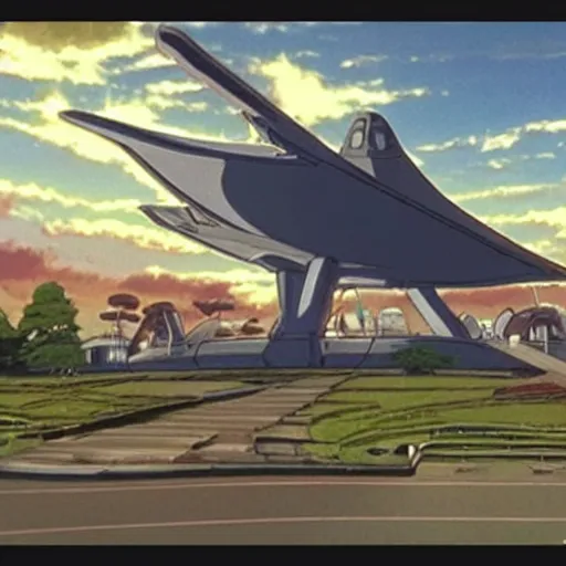 Prompt: starship enterprise in a ghibli film