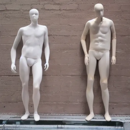 Image similar to melting male mannequins