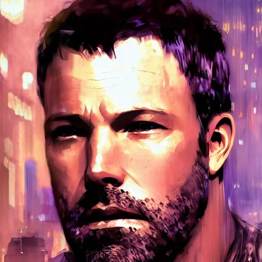 Prompt: ben affleck, hyperrealistic portrait, bladerunner street, art of elysium by jeremy mann and alphonse mucha, fantasy art, photo realistic, dynamic lighting, artstation, poster, volumetric lighting, very detailed face, 4 k, award winning