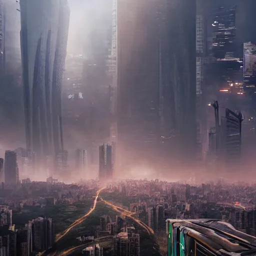 Image similar to dystopian sao paulo, 8 k, art by petter steen and daniel dociu and david edwards