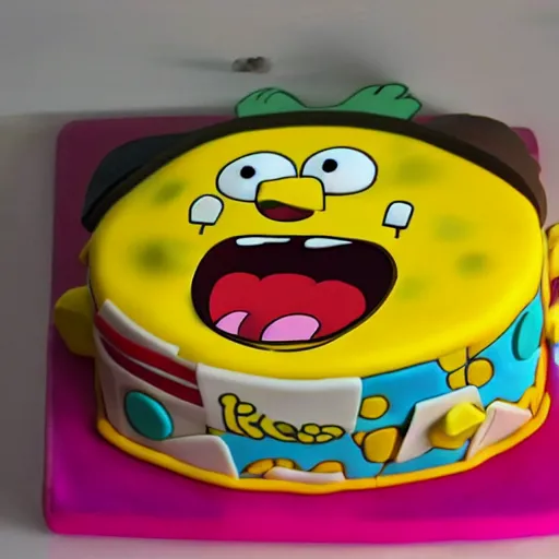 Spongebob s Face Edible Cake Topper
