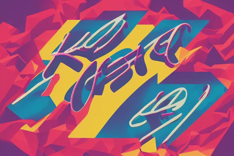 Image similar to Intimaa> text logo, album cover, community, synth-wave