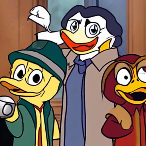 Image similar to film Harry Potter in a DuckTales style