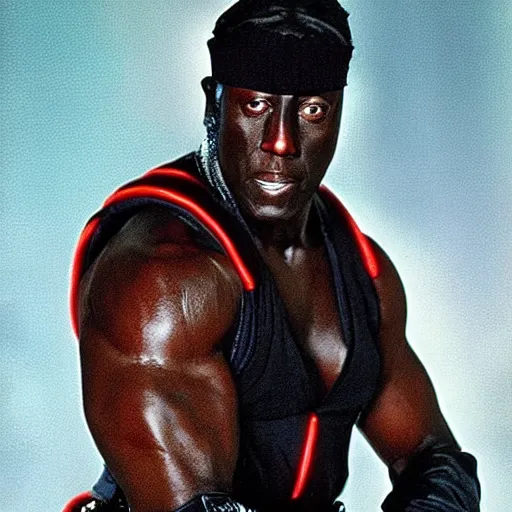 Prompt: Wesley snipes as character in mortal Kombat