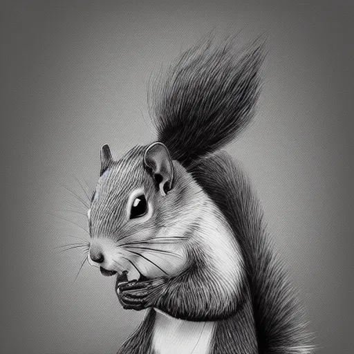 Image similar to samurai squirrel samurai painting portrait, desaturated, chiaroscuro, extremely detailed, artstation, cinematic