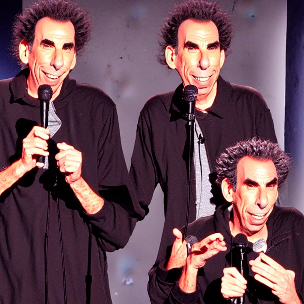 Image similar to michael richards kramer stand up special studio ghibli