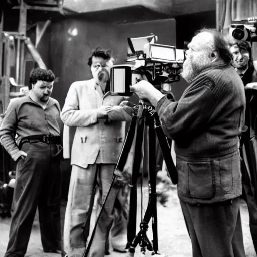 Image similar to orson welles directing a new movie with a red camera