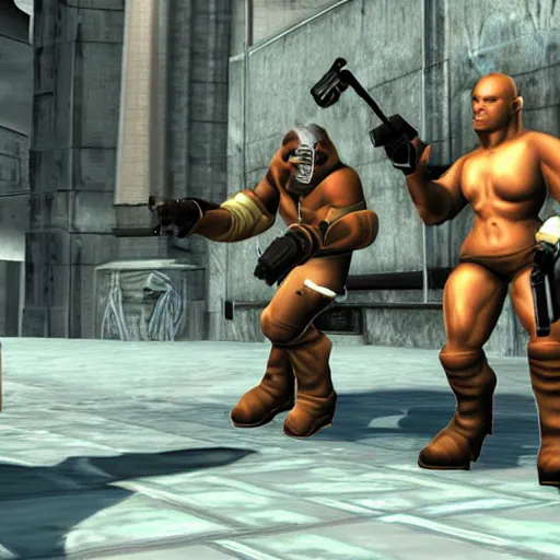Image similar to still frame from the game timesplitters 4