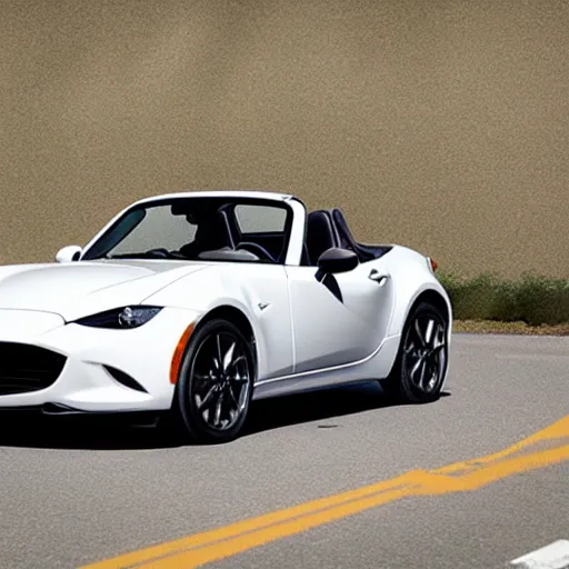 Image similar to 105mm photo of car full view mid distance photograph Mazda Miata from 2020