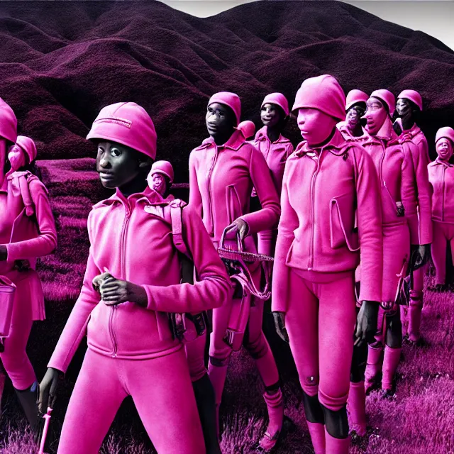 Image similar to advertising campaign by richard mosse