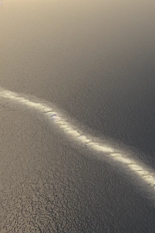 Prompt: drone photo of river delta and tsunami waves by hiroshi yoshida, roger deakins, turner, rothko, full height fluid simulation in houdini, distant mountain range, hyperrealism, moorland, matte painting, prometheus, trending on artstation, 8 k very hight detail, concept art, rendered in octane