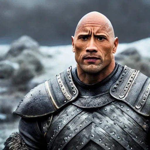 Image similar to Dwayne The Rock Johnson in the Game Of Thrones movie