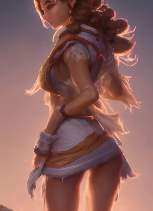 Image similar to taliyah, from league of legends, au naturel, pawg, ziran luoti, hyper detailed, digital art, trending in artstation, cinematic lighting, studio quality smooth render, unreal engine 5 rendered, octane rendered, art style by klimt and nixeu and ian sprigger and wlop and krenz cushart