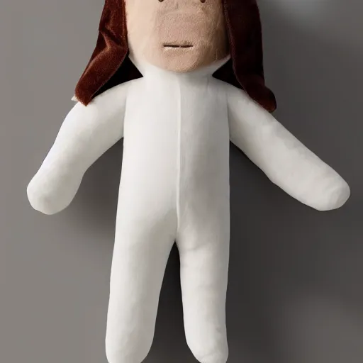 Image similar to Jesus plush doll, 8k, photography, studio photo