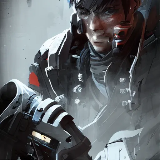 Image similar to killzone, by zbrush, 8 k splash art in the style of makoto. akihiko yoshida. takashi. stephen bliss. yoshiyuki, and agnes cecile 4 k concept art