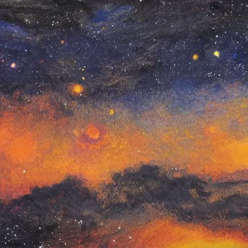 Prompt: stary night painting abstract, 1 9 2 0 ’ s colored pencil, highly detailed, highly accurate, abstract art, deep aesthetic, 8 k, highly ornate intricate details, cinematic lighting, rich colors, ray tracing, hyperrealistic, photorealistic, cinematic landscape, trending on artstation,