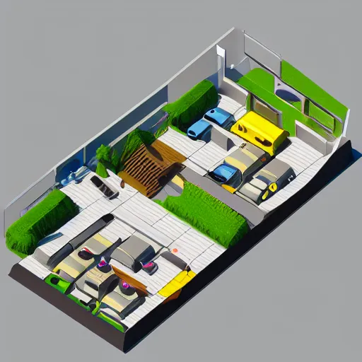 Image similar to twister 3d render, isometric view