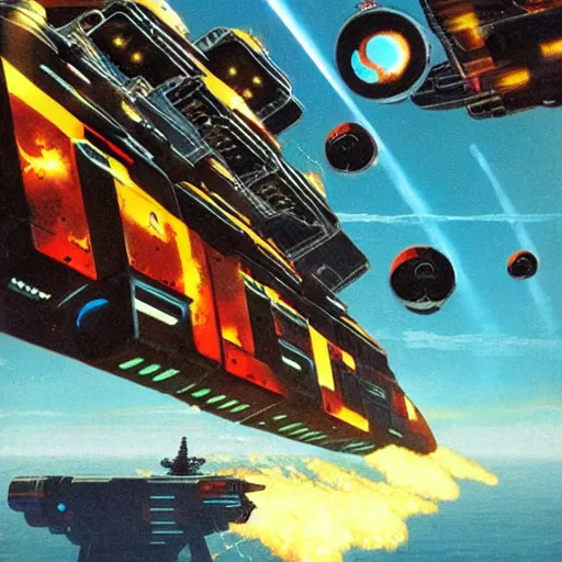 Prompt: a spectacular chris foss painting, detailed, epic