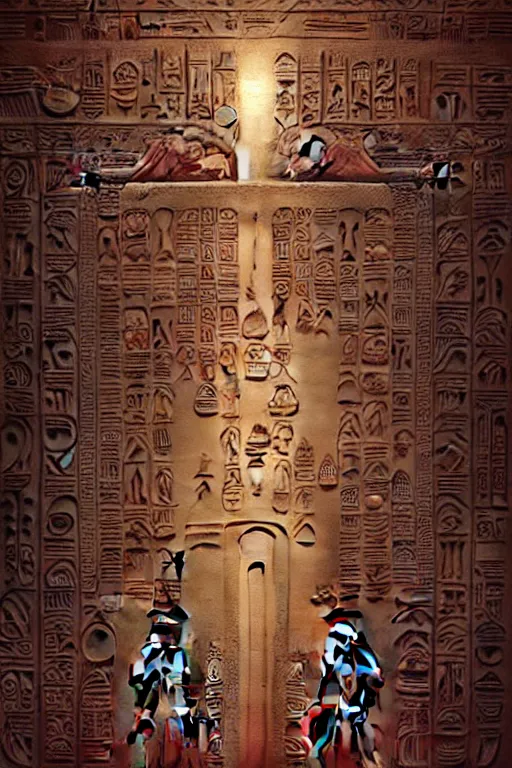 Prompt: hieroglyph system of 1 0 0 glyphs that looks like mayan and astec figures, intricate detailed environment, photorealistic!, intricate, elegant, highly detailed, digital painting, artstation, concept art, smooth, sharp focus, illustration, art by artgerm and greg rutkowski and alphonse mucha