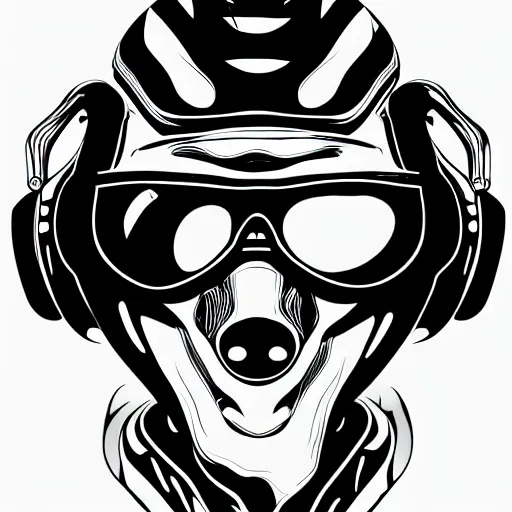 Image similar to Ant Head, vector, detailed, style of hydro74